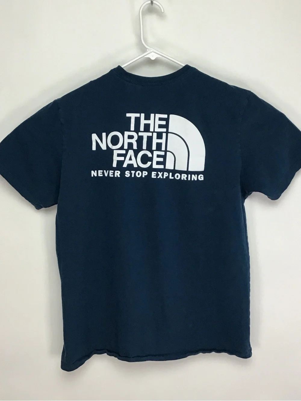 The North Face men’s short sleeve spellout tee shirt large